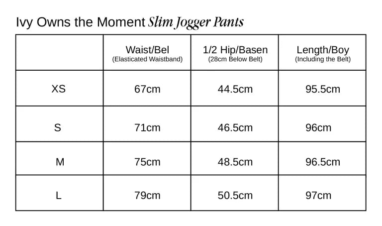 Ivy Owns the Moment Slim Pantolon beden tablosu 1